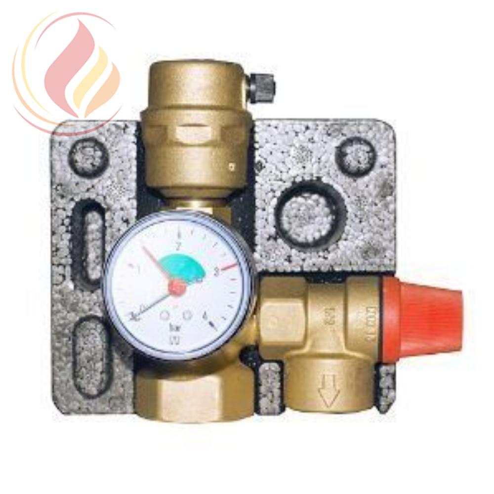 14525 HERZ 1210404 Группа безопасности для котла PN2,5 бар, 20-120°С, G1-1", G2-3/4"
