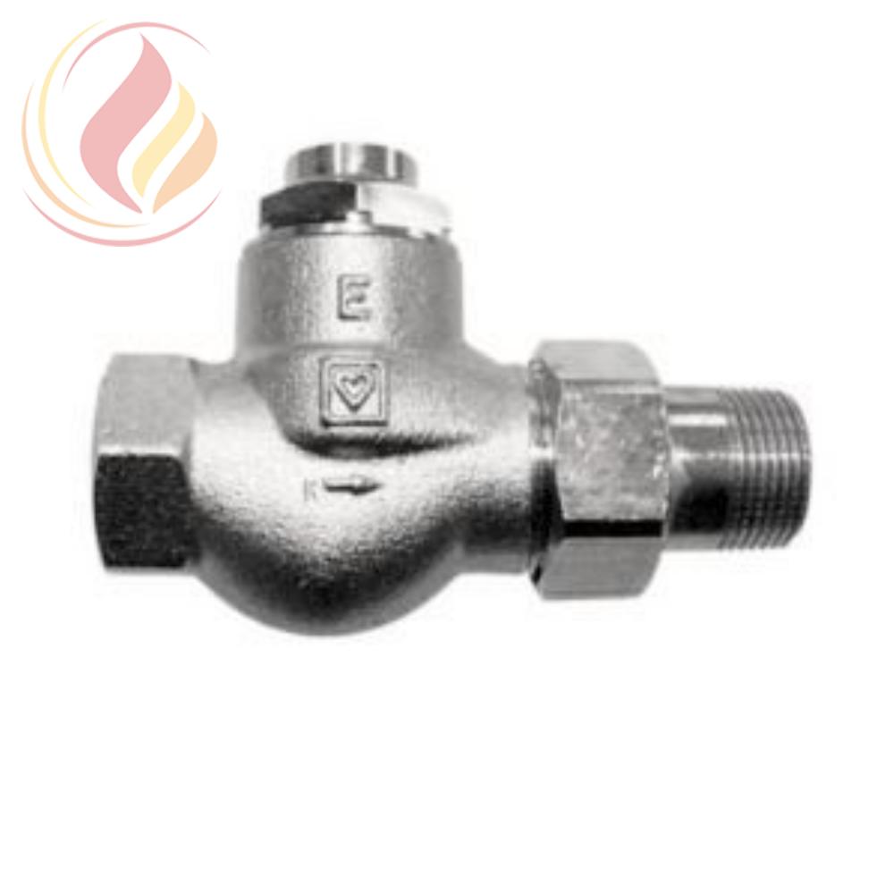 14861 HERZ 1372302 Клапан для отключения радиатора прямой, 3/4", Kvs 4,7 м3/час, PN 10 бар, 110°C, с высокой пропускной способностью