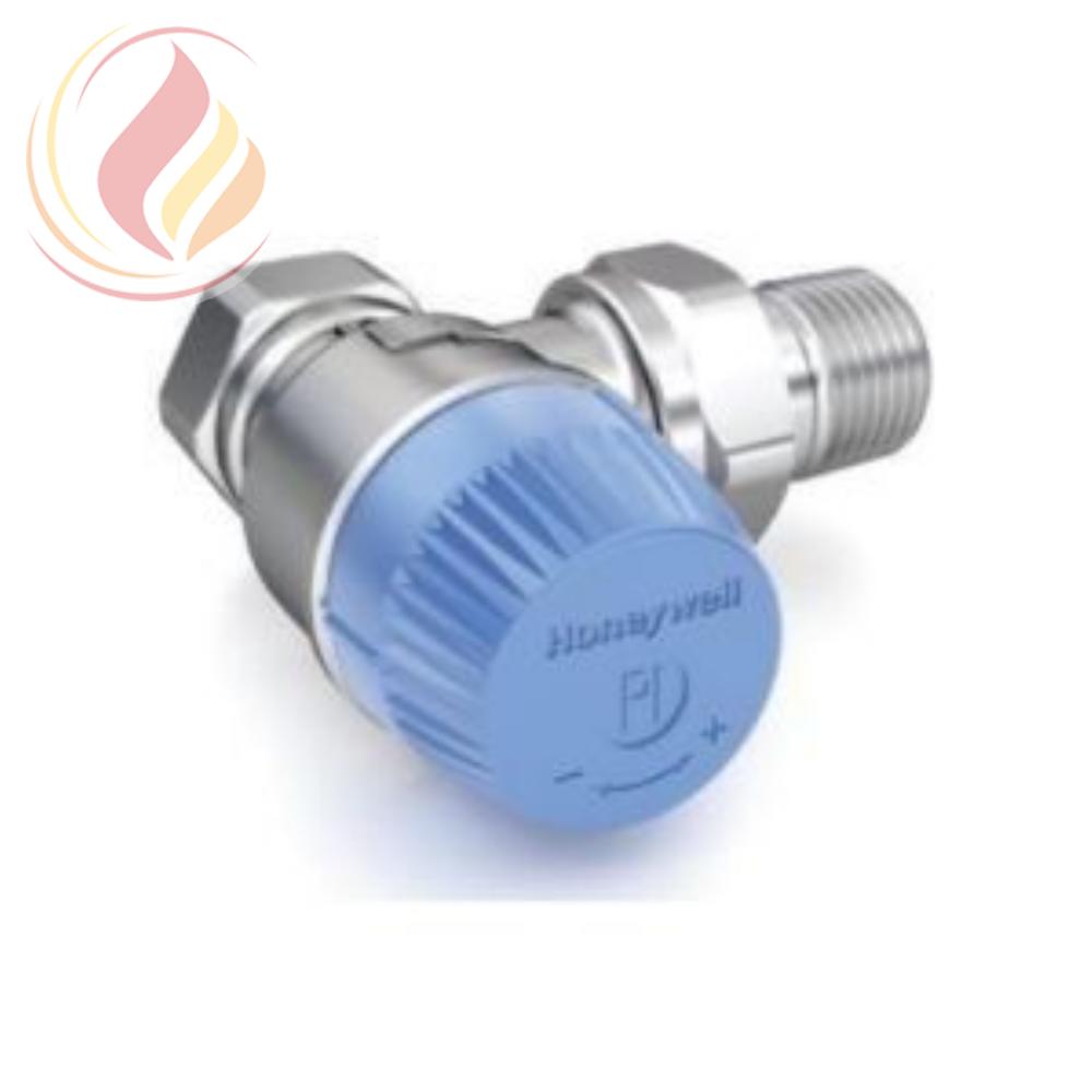 18891 Honeywell V2100EPI15 Клапан термостатический радиаторный угловой, 1/2", PN 10, 20-140 л/час, 130 С, dP=0,1...0,6бар, с регулятором перепада давления